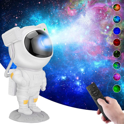 Proyector Astronauta Galaxia | Luz Nocturna con Control Remoto
